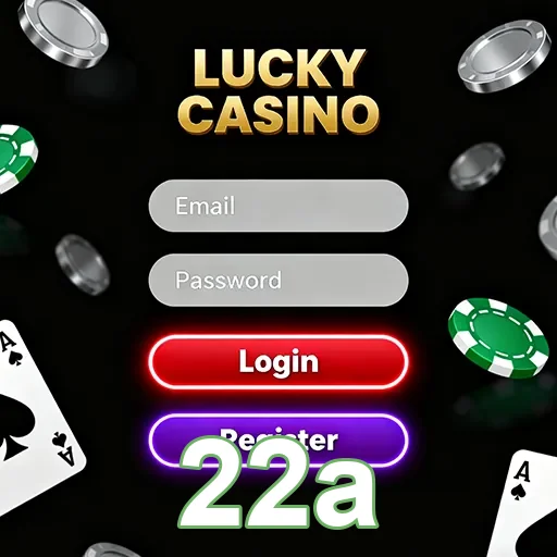 Imagem com smartphone exibindo tela de login de cassino móvel